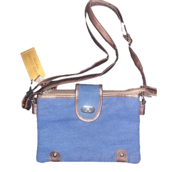 Gold Coast Handbags - Gold Coast Denim Crossbody Bag Purse